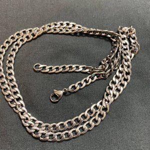 24 Inch Silver Tone Chain Unisex